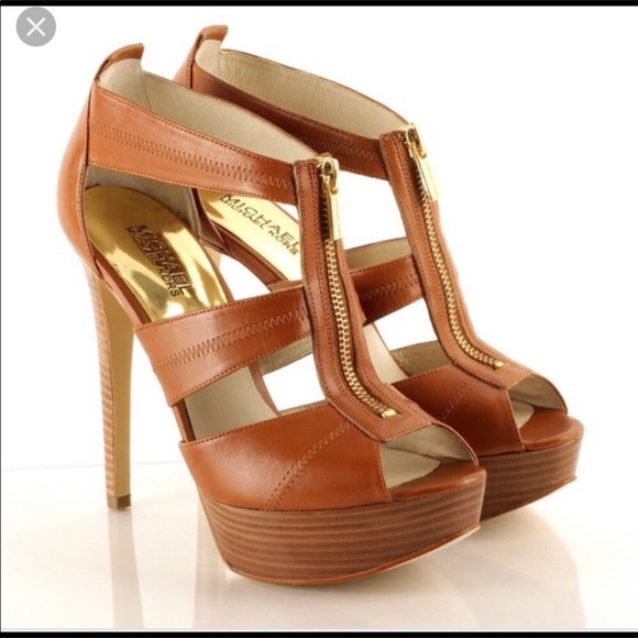 Michael Kors Damita platform heels sandal zipper - Picture 9 of 10